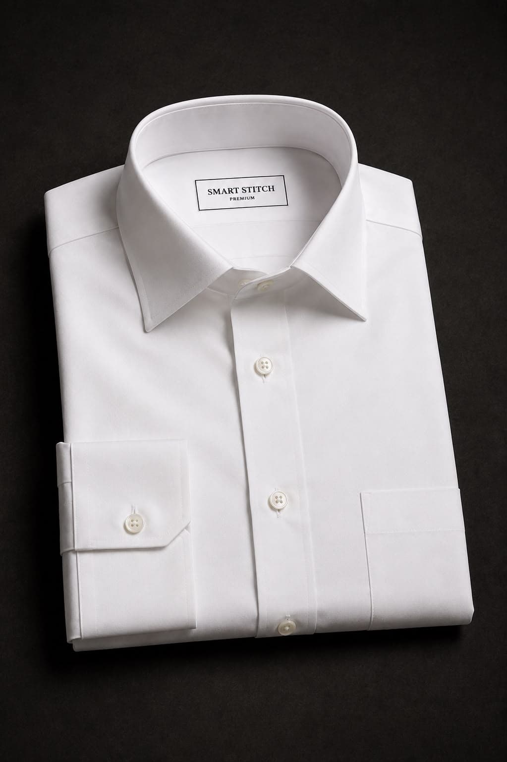 Smart Stitch Premium White Cotton Blend Formal Shirt — legal white shirt