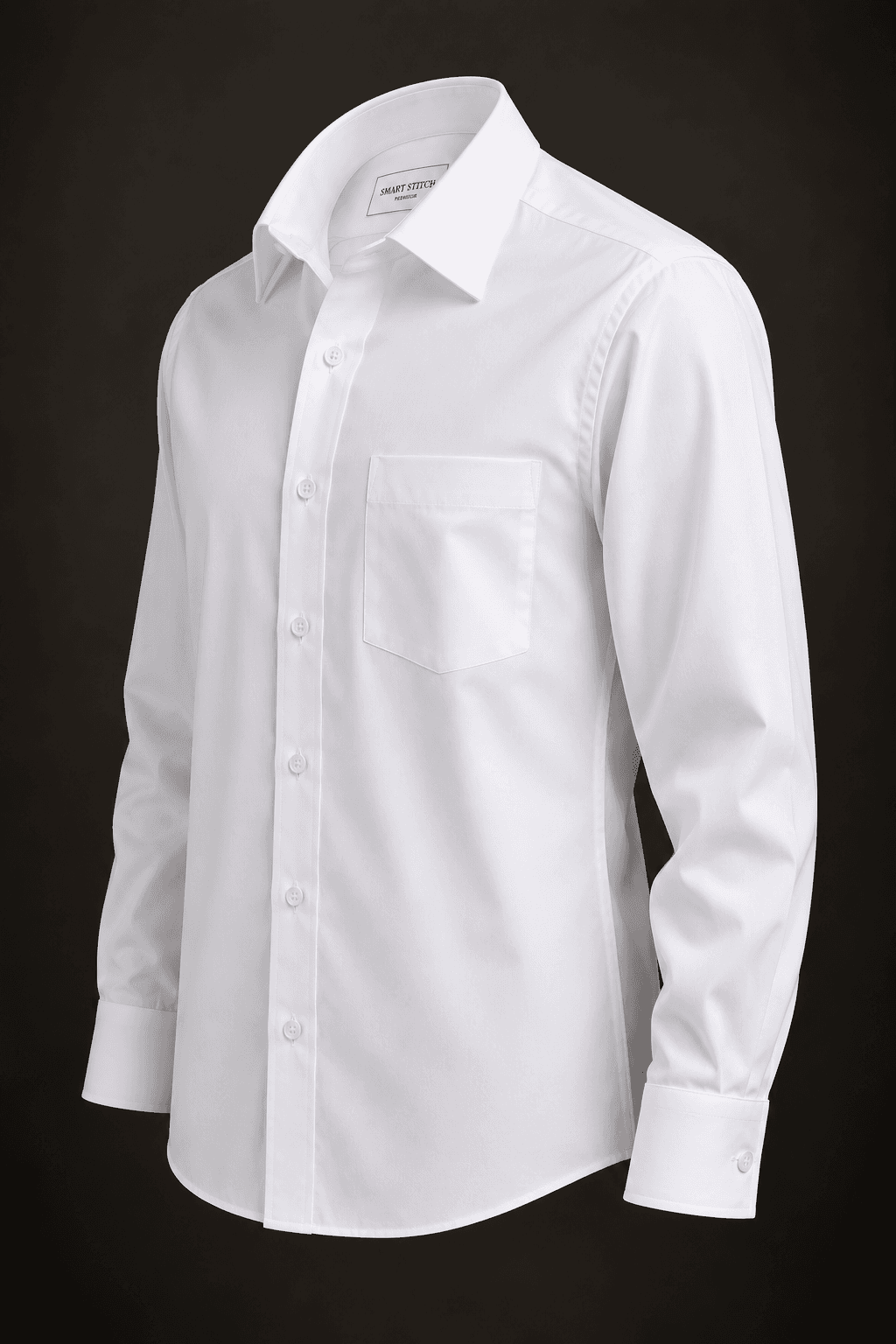 Smart Stitch Premium White Cotton Blend Formal Shirt thumbnail 3