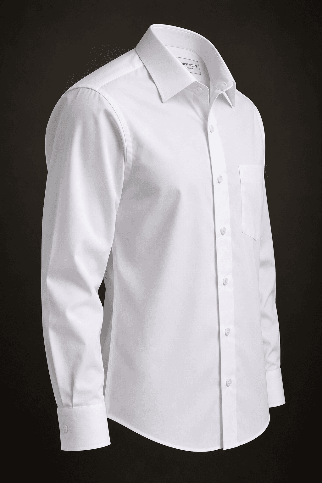 Smart Stitch Premium White Cotton Blend Formal Shirt thumbnail 4