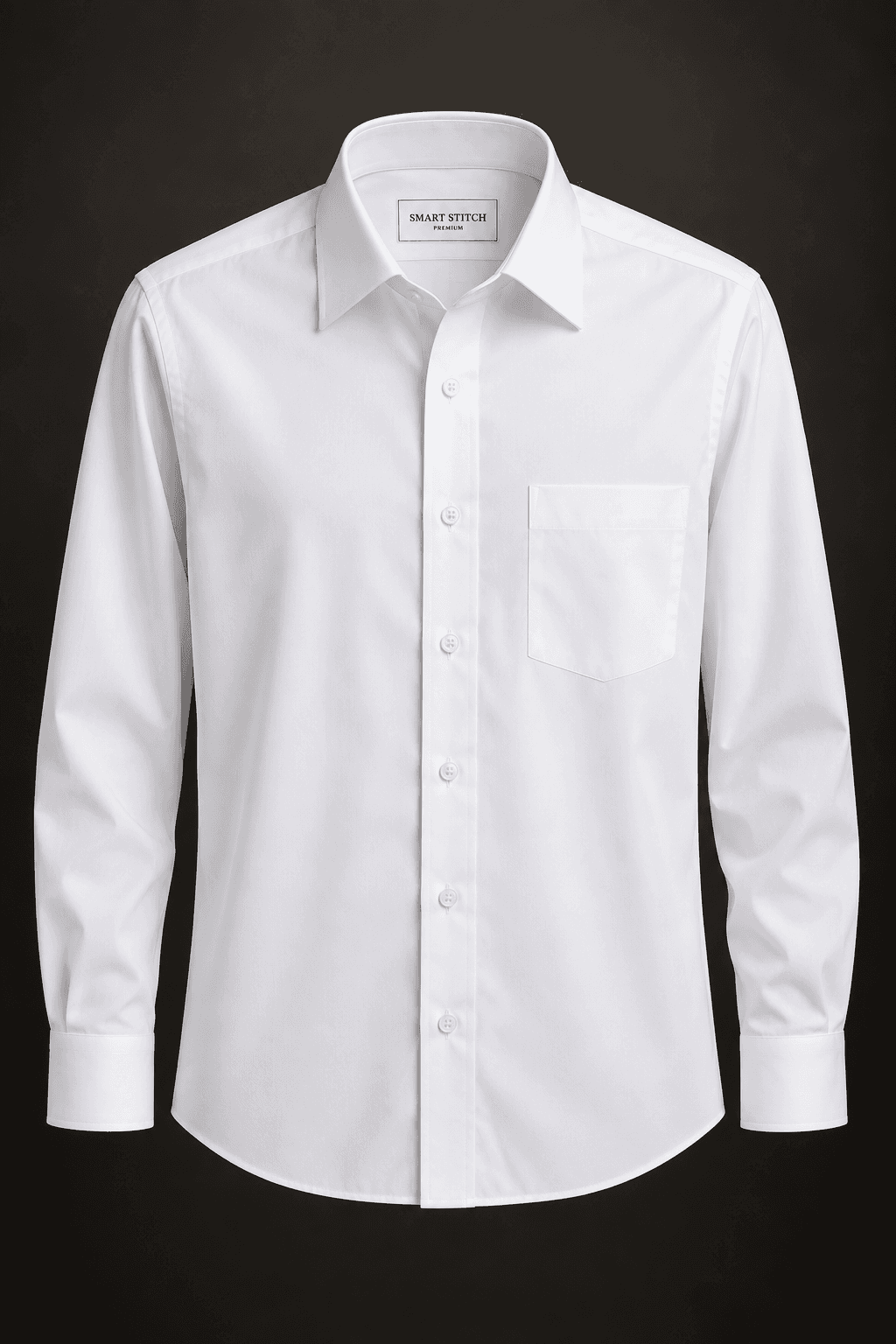 Smart Stitch Premium White Cotton Blend Formal Shirt thumbnail 6
