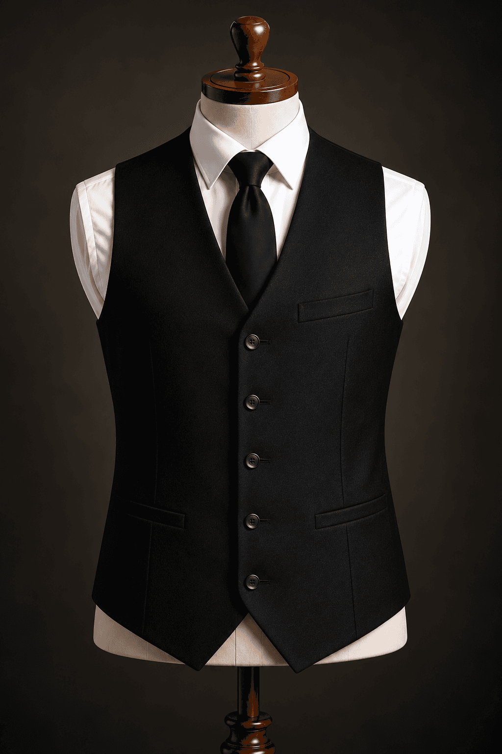 Smart Stitch Premium Black Waistcoat — advocate waist coat