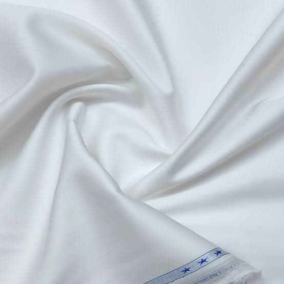 Premium White  Shirting Fabric for 1 Shirt — fabric