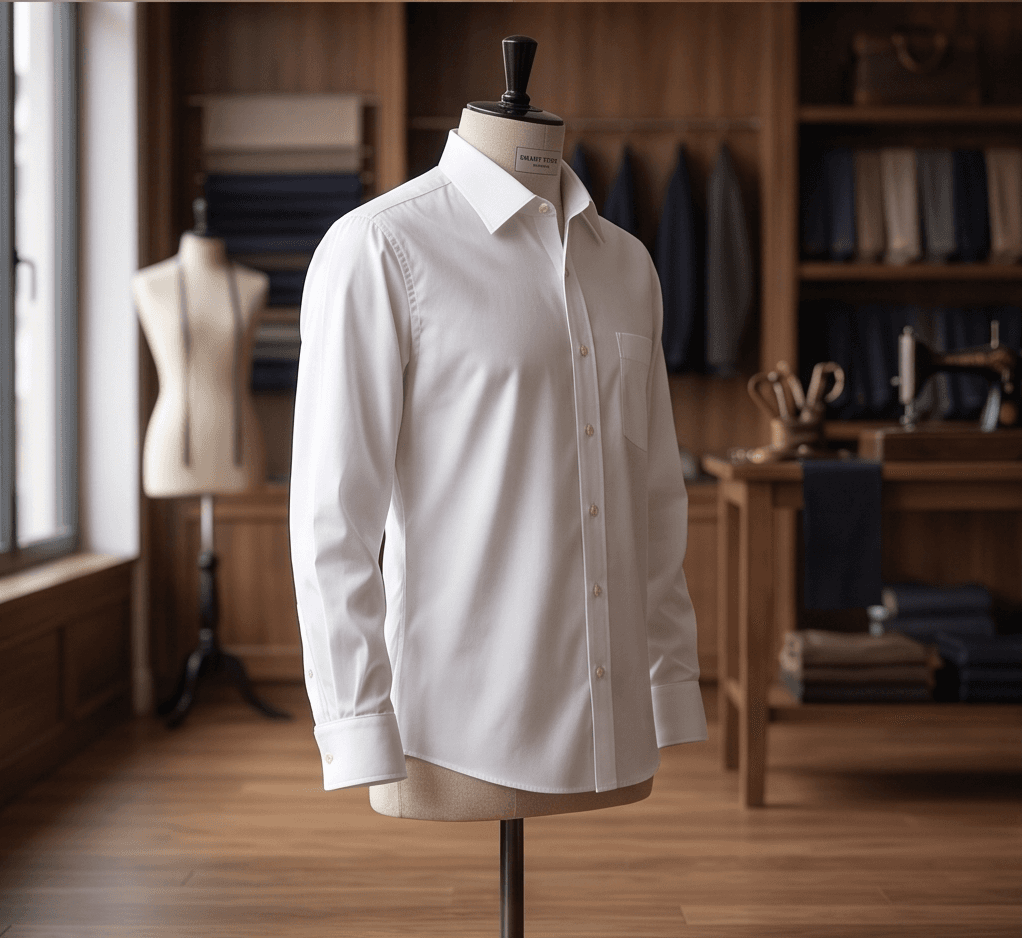 Smart Stitch Premium White 100% Cotton Formal Shirt thumbnail 4