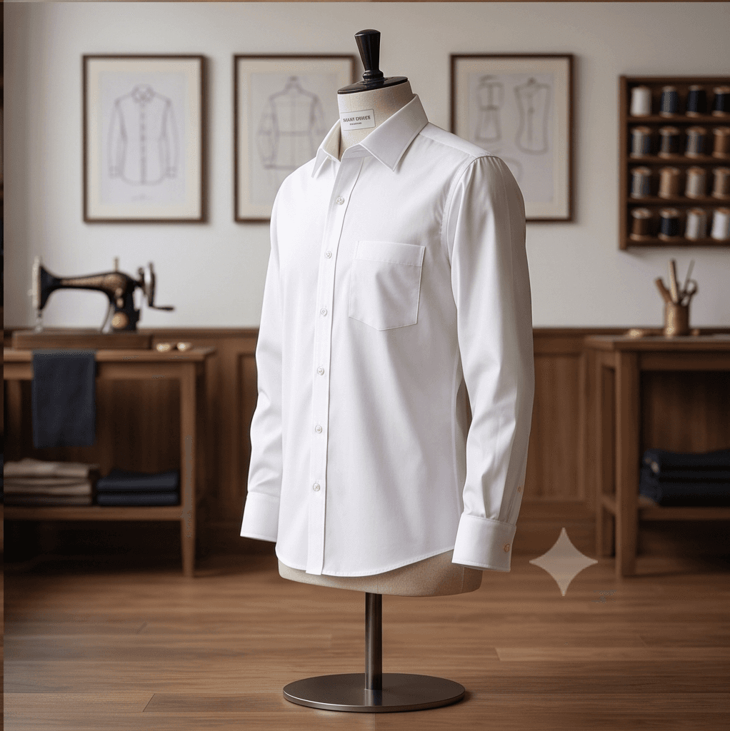 Smart Stitch Premium White 100% Cotton Formal Shirt thumbnail 5