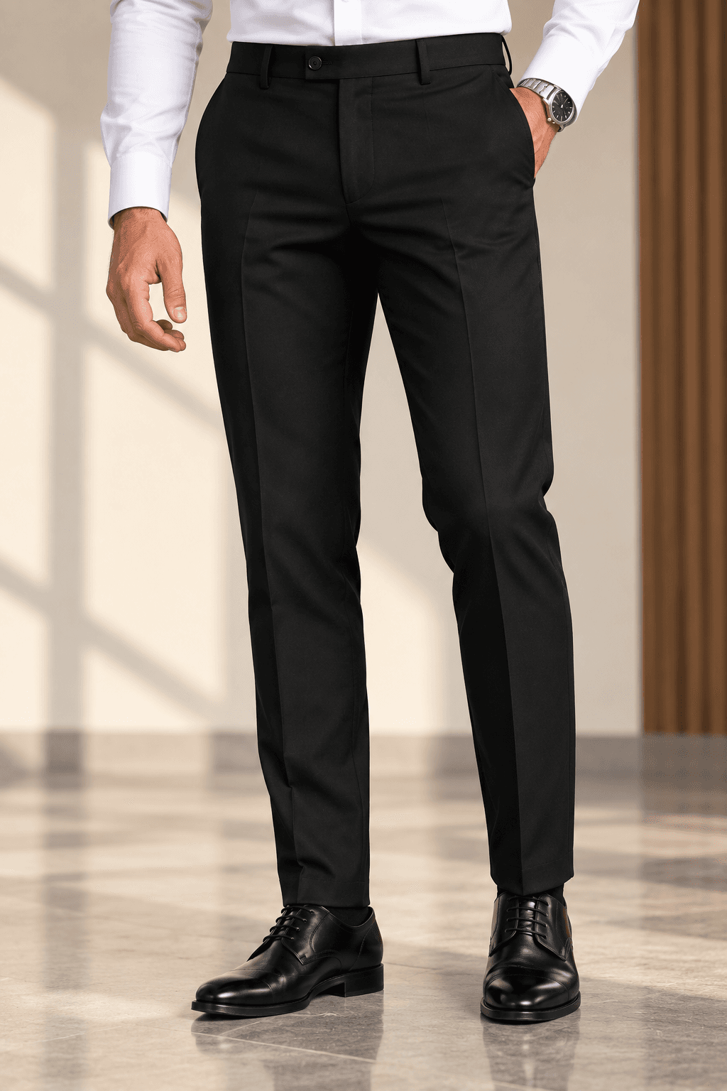 Smart Stitch Premium Black Formal Trousers — advocate trousers